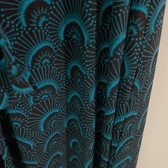 ローラアシュレイ カシュクール ロング ワンピース 七分袖 総柄の画像