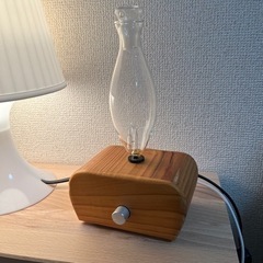 アロマディフューザー　ガラス　木　異素材