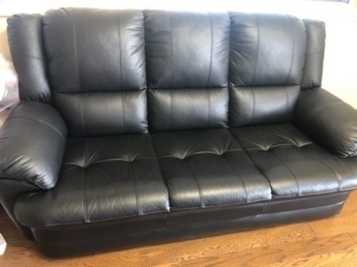 3人掛ソファ　NオデッセイⅡ ブラック