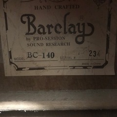 ギター. クラシックギター Barclay BC-140 の画像