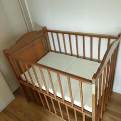 ★調布付近★サワベビーベビーベッド(マットレス付き)の画像