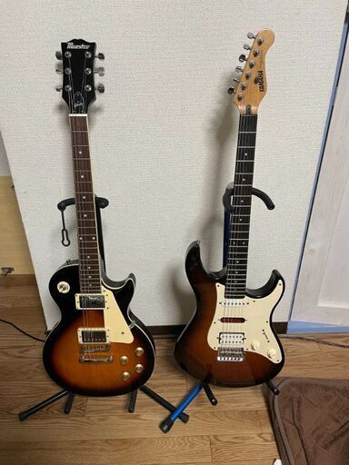 ギター２本　レスポール　ストラト　マエストロ　ギブソン　YAMAHA