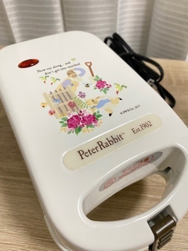ピーターラビットのホットサンドメーカー！使用可能！