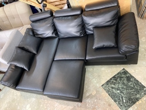 《SALE品》オットマン付き3人掛けソファ リサイクルショップ宮崎屋住吉店23.2.25F