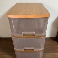 ウッドトップチェスト 3段