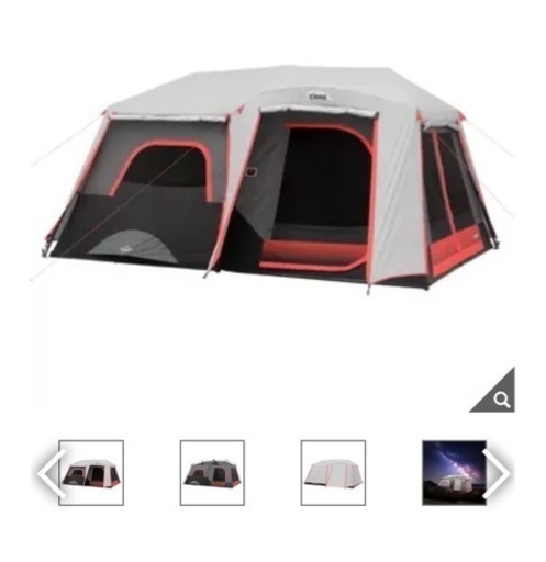 テント LED エアベッドキングサイズ2個付き　10人