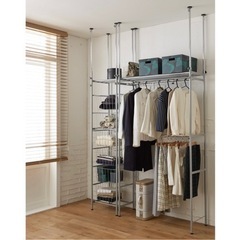 ハンガーラック ウォークイン突っ張りハンガー(新品未使用、値下げ要相談)