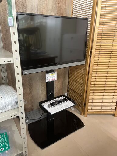 テレビスタンド　２段タイプ　ガラス棚