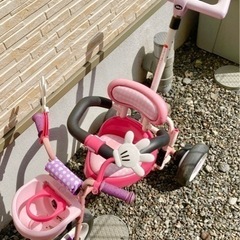 ミニー　三輪車　サンシェード付き