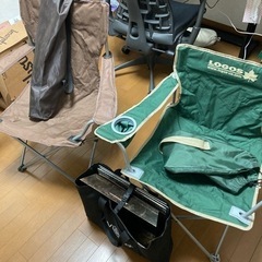 アウトドアチェア2脚と焚き火台