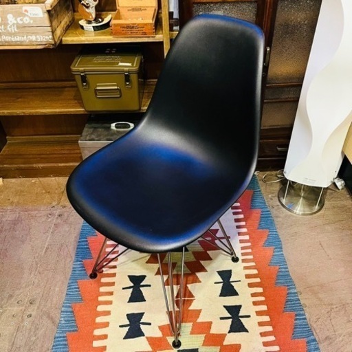 【売約済み】　Eames イームズ シェルチェア　シェルサイドチェア　DSR ブラック クロームベース　ハーマンミラー　HermanM