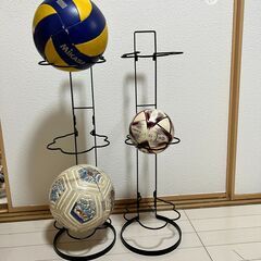 ２個セット　3段ボールスタンド サッカーボール バスケットボール...