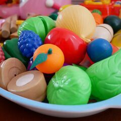 ままごとセット　炊飯器　ガス台　木の野菜の画像