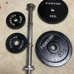 【終了】ベンチプレス　バーベル　ダンベルセット　50kgの画像