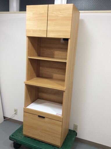 3/18受渡済)JT6208【NITORI/ニトリ 食器棚 幅60cm】美品 エトナ60RB LBR2