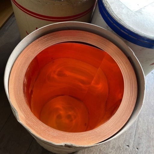 建材　銅条　三井金属 寸法0.40×356㎜ 重さ52.2kg 未使用品