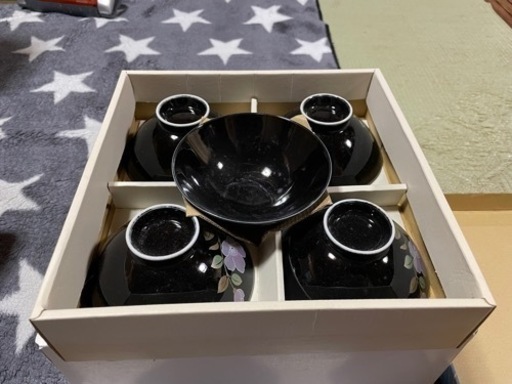 黒の茶碗 5個セット