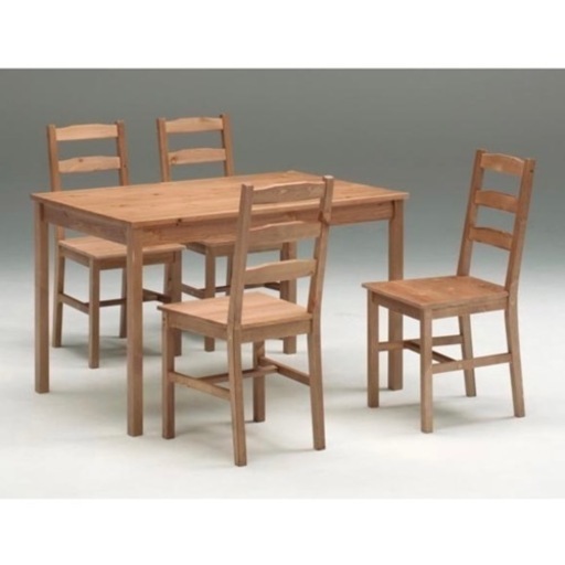 【超美品‼️】現行モデル♪ two-one style 118cm幅4人掛けダイニングテーブルセット パイン材ナチュラルブラウン♪