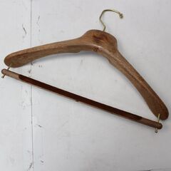 136)MAINETTI マイネッティ ハンガー 40cm ブラウン 18本セット 木製