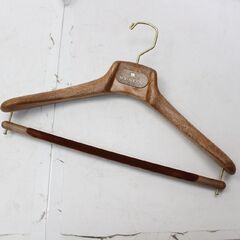 136)MAINETTI マイネッティ ハンガー 40cm ブラウン 18本セット 木製