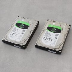 T794) 【初期化済/2台】Seagate BarraCuda 内蔵ハードディスク 8TB 3.5インチ HDD Serial ATA シーゲイト PC デスクトップ ストレージ