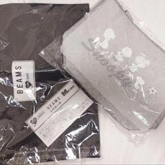 BEAMSメガポーチ×スヌーピー麻風ランチバッグ新品2点セ…