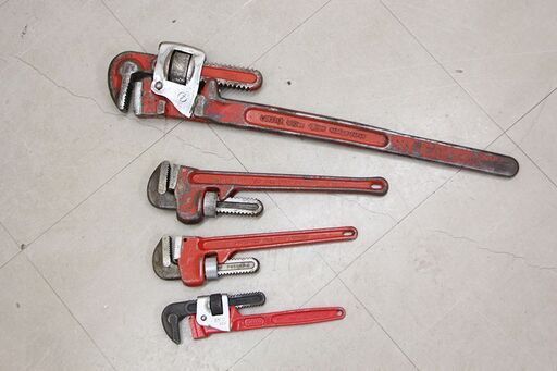 パイプレンチまとめて HITARM LOBSTER 250mm 300mm 350mm 600mm (HD1564wY)