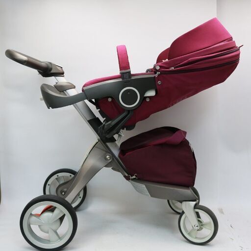 465)STOKKE Xplory ストッケ ベビーカー エクスプローリー 収納バッグ レインカバー ドリンクホルダー付き