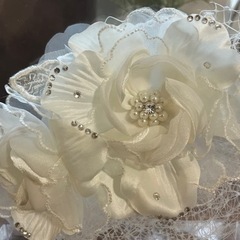 【結婚式】ヘッドドレス ベール 花 フラワー コサージュ パーティー【ブライダル】の画像