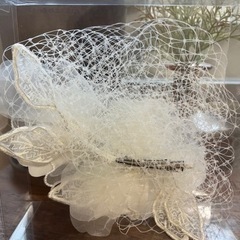 【結婚式】ヘッドドレス ベール 花 フラワー コサージュ パーティー【ブライダル】の画像