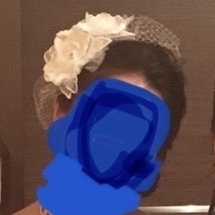 【結婚式】ヘッドドレス ベール 花 フラワー コサージュ パーティー【ブライダル】の画像