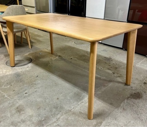 札幌市内配送無料 美品 浜本工芸 ダイニング5点セット テーブル幅150cm チェア4脚