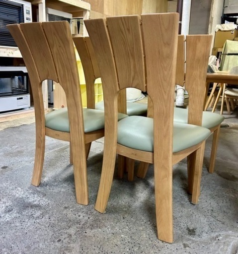 札幌市内配送無料 美品 浜本工芸 ダイニング5点セット テーブル幅150cm チェア4脚