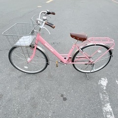 自転車 26インチ ギア付き ピンク