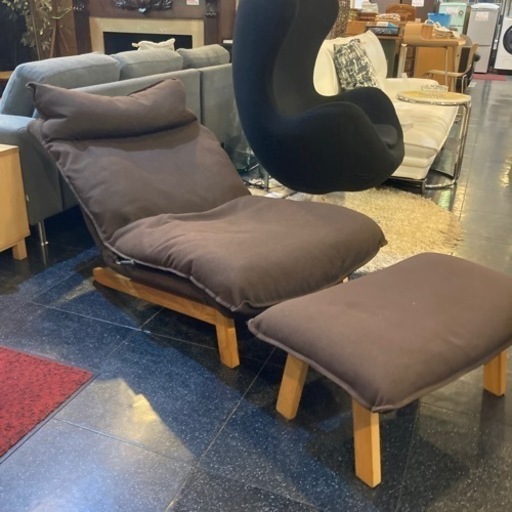 MUJI 無印良品　リクライニングチェア　オットマン付き　ソファ