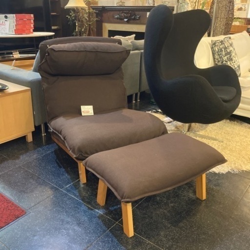 MUJI 無印良品　リクライニングチェア　オットマン付き　ソファ