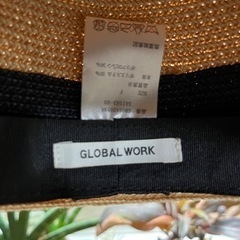 【美品】麦わら ストローハット グローバルワーク GLOBAL WORKの画像