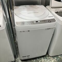 SHARP 全自動洗濯機 ES-GE6B-W 6kg 2018年製●BA02G005