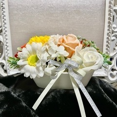 【美品】シャボンフラワー 造花 置物 結婚式 風水【未使用】の画像