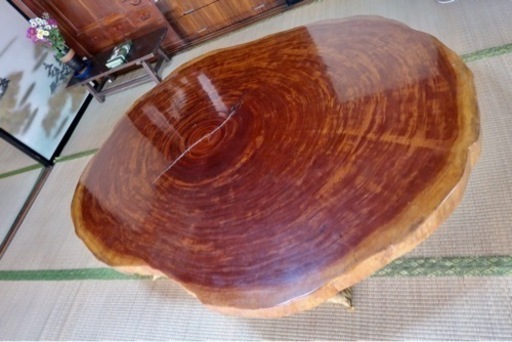 【⚠️最終処分】 一枚板 座卓 テーブル ローテーブル 無垢板 輪切り　※全国配送可