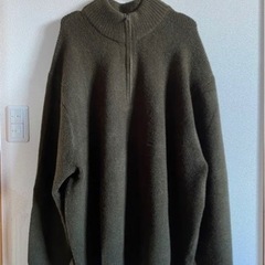 【4XL】ユニクロ スフレヤーン ハーフジップ セーターの画像
