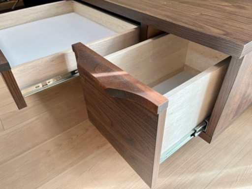 【使いやすい収納付き！】テレビボード　ウォルナット　木目調　150cm
