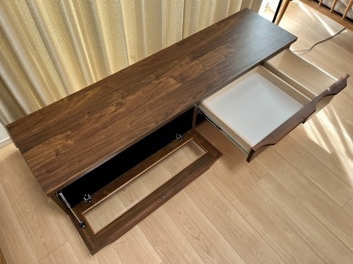 【使いやすい収納付き！】テレビボード　ウォルナット　木目調　150cm