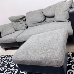 【無料】カウチソファ 3人掛け ソファー スツール オットマンの画像