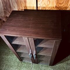  11289  4段シューズBOX　両開き戸　木目調   🚗毎週土日　大阪市内　合計5000円以上で配送無料！！ 🚗             の画像