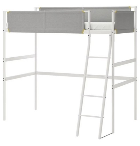 IKEA イケア　VITVAL ヴィトヴァル　ロフトベッドフレーム　w90xd200 【半年使用のため、美品】