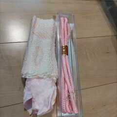 和装小物（帯揚げ、帯締め、草履、バック、ショール）未使用の中古です。の画像