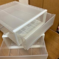 【26.27.28日に取りに来ていただける方限定】無印　ＰＰクローゼットケース引出式　2個セットの画像