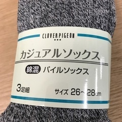 K2302-883 カジュアルソックス 26〜28cm 未使用品①の画像