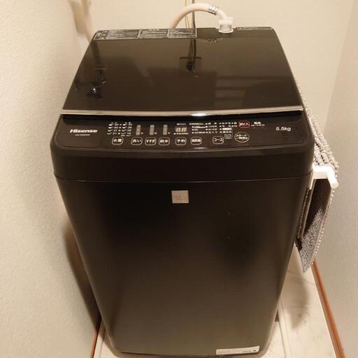 「受け取り者様決まりました」Hisense 　洗濯機　ブラック　5.5kg